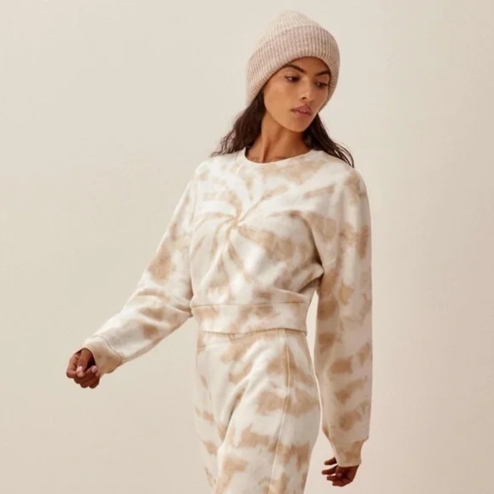 ✨NWT✨ REFORMATION Hunter Classic Sweatshirt in Clay Tornado Tie Dye Sz S